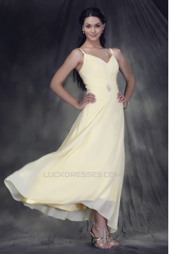 A-Line Spaghetti Strap Long Chiffon Prom Evening Party Dresses 02020997