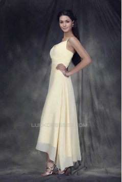 A-Line Spaghetti Strap Long Chiffon Prom Evening Party Dresses 02020997