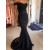 Trumpet/Mermaid Off-the-Shoulder Long Black Lace Prom Evening Formal Dresses 3020008
