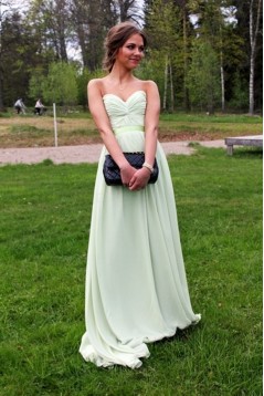 Long Sweetheart Chiffon Bridesmaid Prom Evening Formal Dresses 3020022