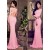 Trumpet/Mermaid Long Sleeves Pink Prom Evening Formal Dresses 3020042