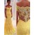 Off-the-Shoulder Lace Long Yellow Prom Evening Formal Dresses 3020061