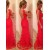 Long Red Lace Low V-Back Prom Evening Formal Dresses 3020070