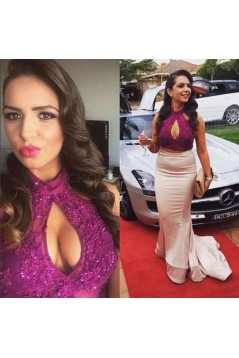 Mermaid Two Pieces Lace Appliques Long Prom Formal Evening Party Dresses 3021001