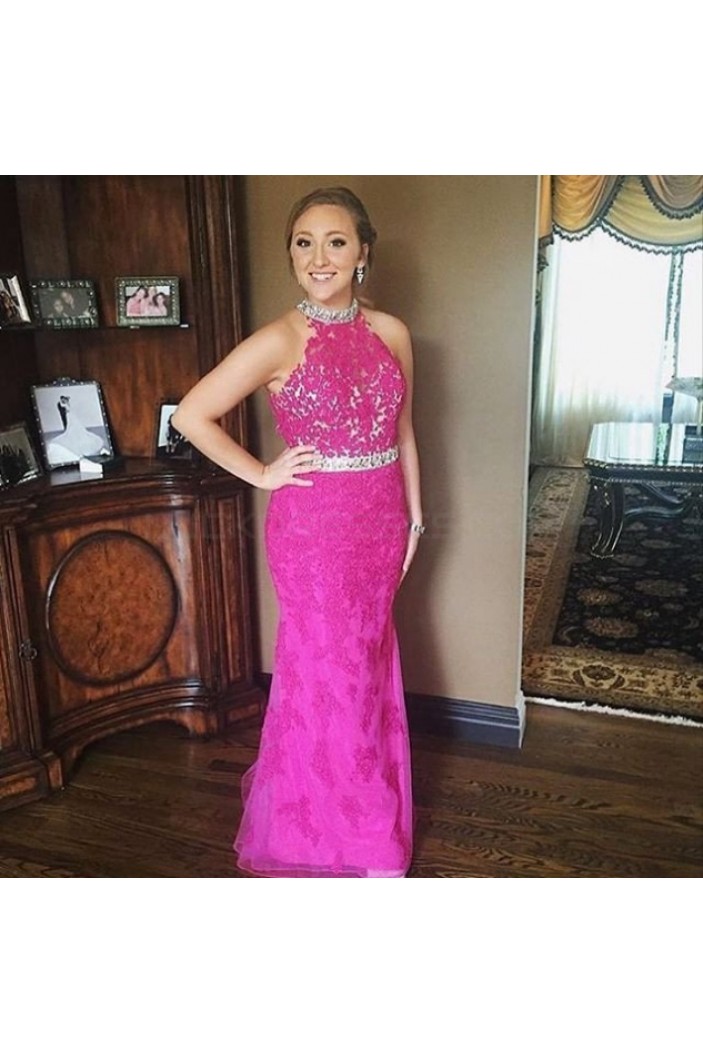 Beaded Lace Appliques Mermaid Long Prom Formal Evening Party Dresses 3021002