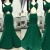 Mermaid Long Green Beaded Prom Formal Evening Party Dresses 3021006