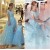 Long Blue Tulle Ball Gown Lace Prom Formal Evening Party Dresses 3021029