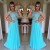 Long Blue Lace Appliques and Chiffon Prom Formal Evening Party Dresses 3021030
