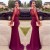 Trumpet/Mermaid Long Sleeves Red Lace Prom Evening Formal Dresses 3020104