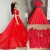 Long Red Two Pieces Lace Prom Formal Evening Party Dresses 3021149