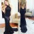 Long Navy Blue Sequins Prom Formal Evening Party Dresses 3021166