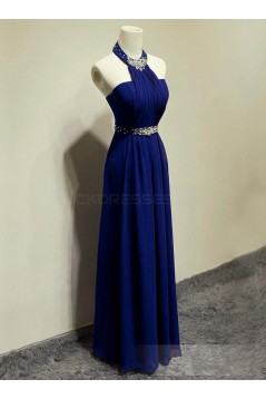 Long Blue Beaded Prom Formal Evening Party Dresses 3021173