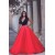 Cap Sleeves Black Red Long Prom Formal Evening Party Dresses 3021186