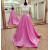 Long Pink Cap Sleeves Lace Prom Formal Evening Party Dresses 3021204