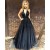 Long Black V-Neck Prom Formal Evening Party Dresses 3021242