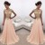 A-Line Gold Lace Appliques Chiffon Prom Formal Evening Party Dresses 3021244