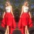 High Low Red White Lace Two Pieces Prom Formal Evening Party Dresses 3021251