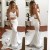 Two Pieces Mermaid White Prom Formal Evening Party Dresses 3021254