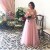 Long Pink Lace Tulle Spaghetti Straps Prom Formal Evening Party Dresses 3021255