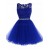 Beaded Short Royal Blue Lace Appliques Tulle Prom Evening Homecoming Cocktail Dresses 3020128