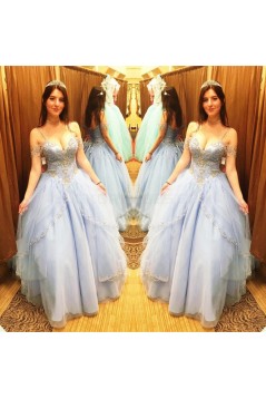 Beaded Ball Gown Spaghetti Straps Prom Formal Evening Party Dresses 3021281