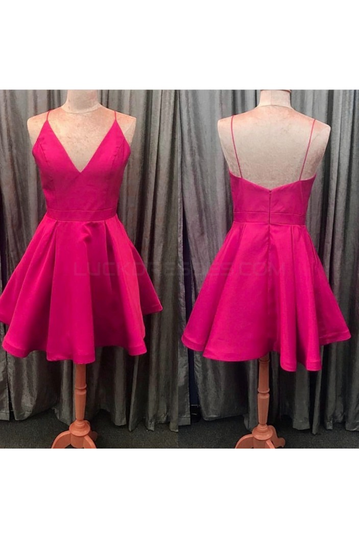 Short Spaghetti Straps Prom Homecoming Cocktail Graduation Dresses 3021291