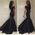 Long Black Mermaid Off-the-Shoulder Prom Formal Evening Party Dresses 3021296