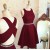 Short Beaded Burgundy Prom Homecoming Cocktail Graduation Dresses 3021304