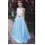 A-Line Two Pieces Lace Prom Formal Evening Party Dresses 3021308