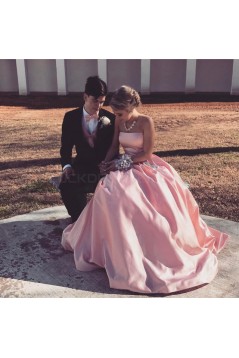 A-Line Beaded Strapless Prom Formal Evening Party Dresses 3021309