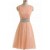 Short Pink Beaded Sleeveless Bridesmaid Prom Dresses Evening Gowns 3020132