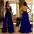 Sexy Long Blue Beaded Lace Prom Formal Evening Party Dresses 3021336