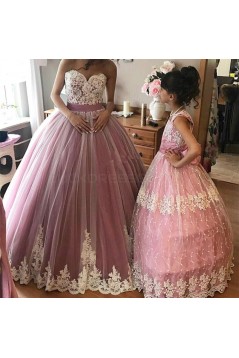 Ball Gown Lace Appliques Sweetheart Prom Formal Evening Party Dresses 3021354