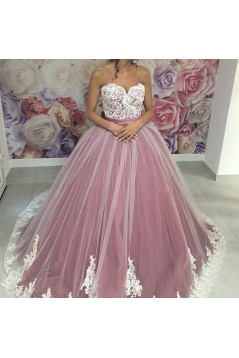 Ball Gown Lace Appliques Sweetheart Prom Formal Evening Party Dresses 3021354