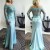Mermaid Long Sleeves Off-the-Shoulder Lace Prom Formal Evening Party Dresses 3021401
