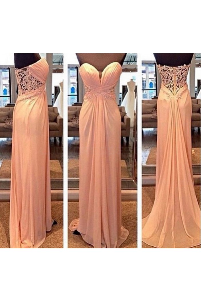 Sheath/Column Sweetheart Long Prom Evening Formal Dresses 3020142