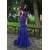 Long Blue Beaded Lace Prom Formal Evening Party Dresses 3021454