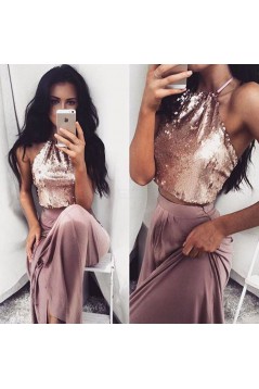 Two Pieces Sequins Prom Formal Evening Party Dresses 3021473