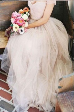 Tulle Off-the-Shoulder Prom Formal Evening Party Dresses 3021480