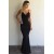 Sexy Long Black Mermaid Spaghetti Straps Prom Formal Evening Party Dresses 3021527