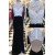 Long Black White Beaded Lace Prom Formal Evening Party Dresses 3021528