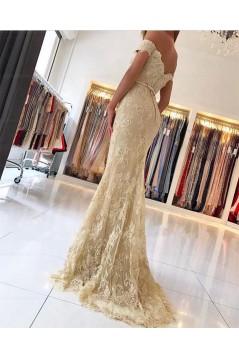 Mermaid Off-the-Shoulder Lace Long Prom Dresses Evening Gowns 3021532