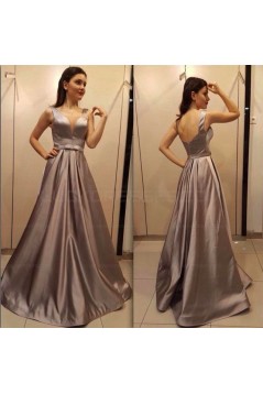 Elegant V-Neck Long Green Prom Evening Formal Dresses 3021541