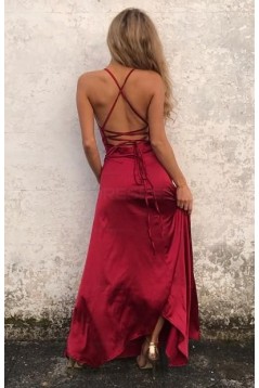 Charming Long Sexy Prom Dress Fashion Slit Spaghetti Straps Evening Dresses 3021552