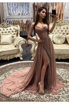 Sheath Sweetheart Long Prom Evening Formal Dresses with Slit 3021560