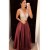 A-Line V-Neck Beaded Long Prom Evening Formal Dresses 3021577
