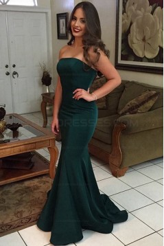 Mermaid Strapless Long Prom Evening Party Dresses 3021585