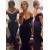 Mermaid Off-the-Shoulder Long Navy Blue Bridesmaid Prom Evening Formal Dresses 3020174