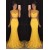Two Pieces Yellow Lace Mermaid Long Prom Evening Formal Dresses 3020180