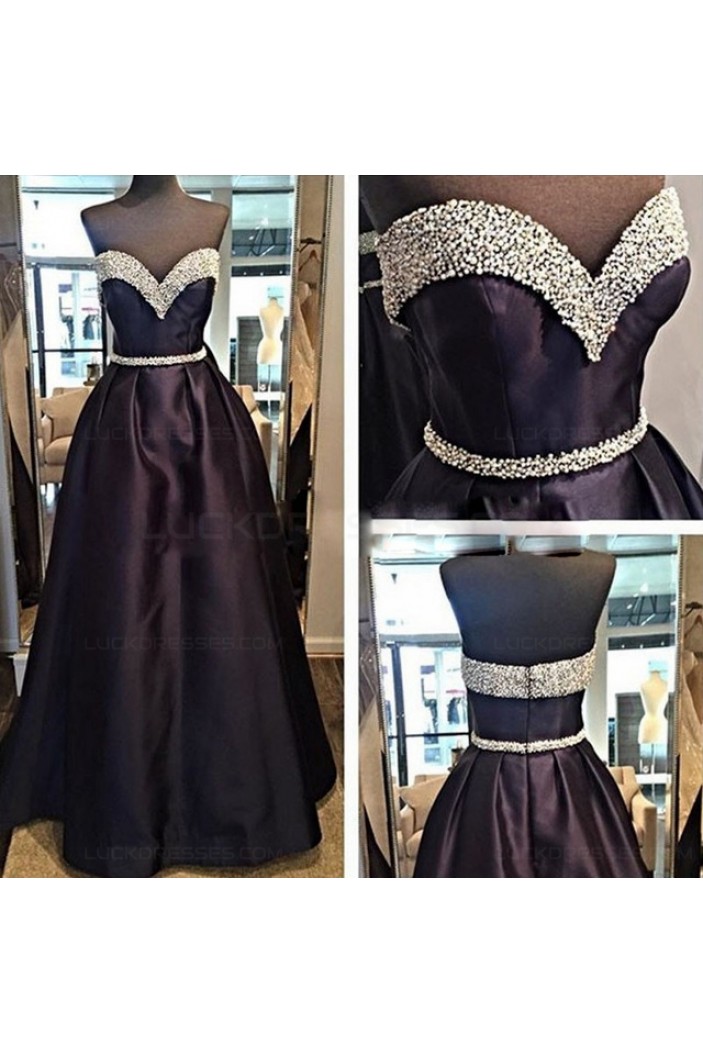 Beaded Sweetheart Long Prom Dresses Evening Gowns 3020196